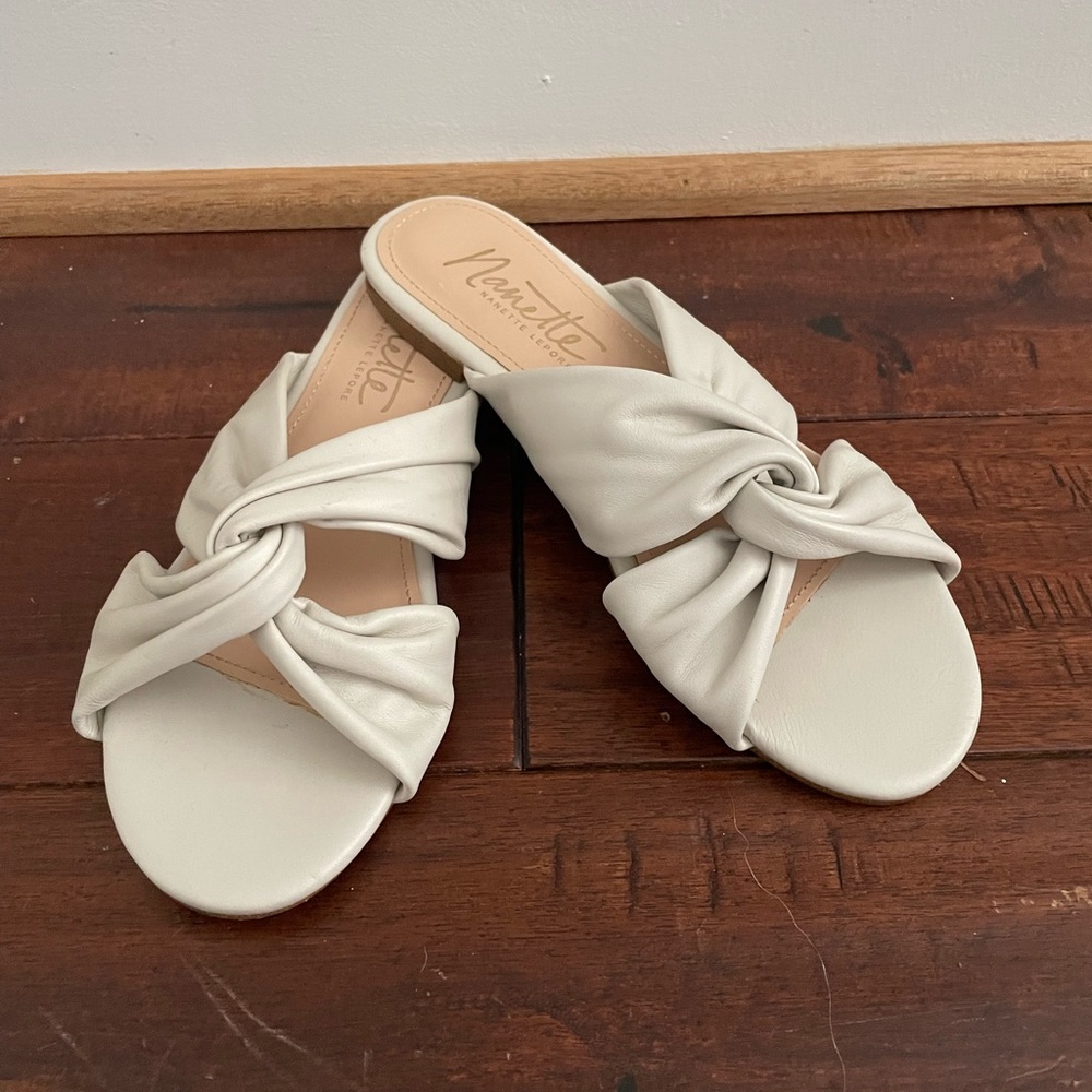 Off white Nanette Slides 7.5